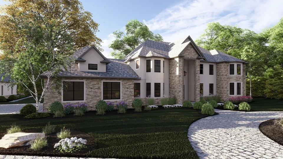 The Hickory house plan, exterior view 4